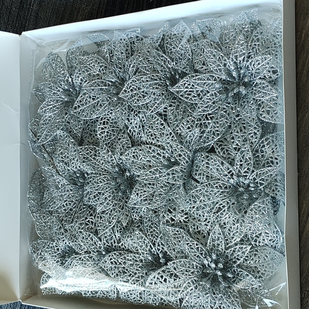 New Christmas Flower Decor SET of 24